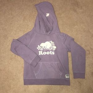Roots kids cotton purple hoodie XL (11-12yrs)